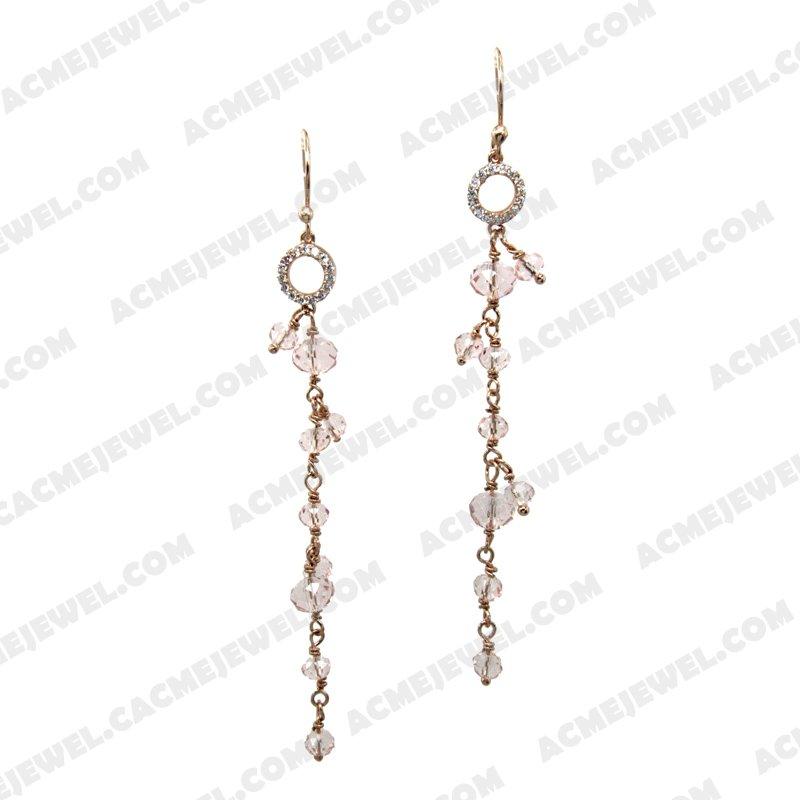 Earrings Silver / Brass  Rose gold plating
