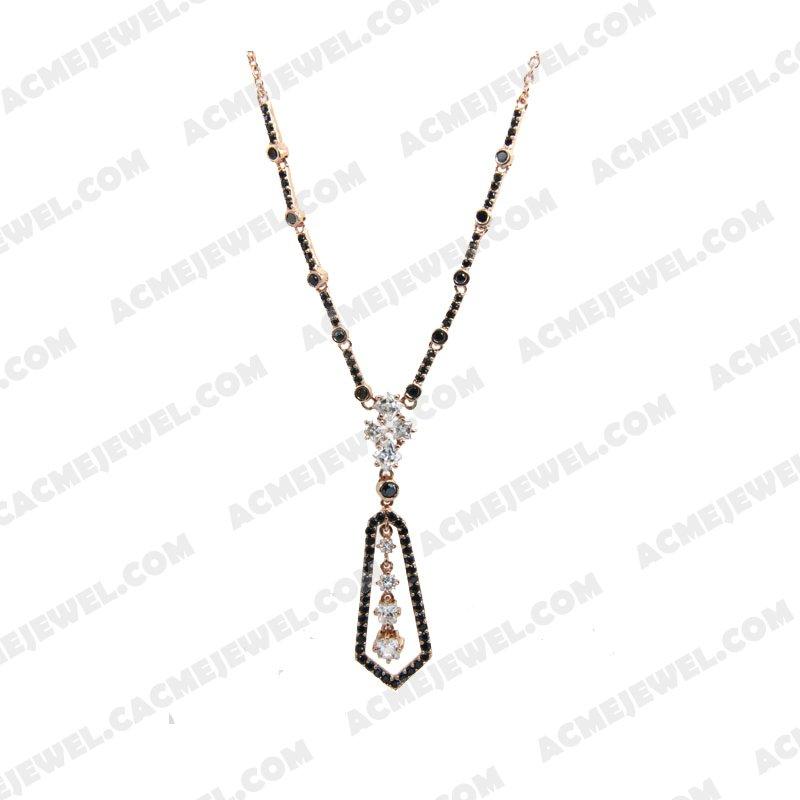 Necklace Silver / Brass  Rose gold plating