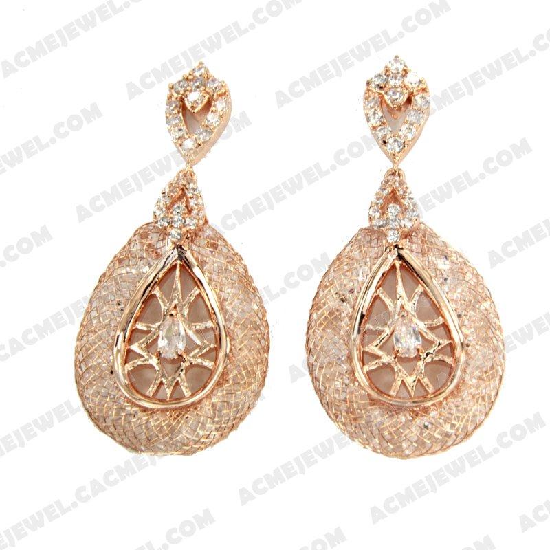 Earrings 925 Sterling Silver  Rose gold 