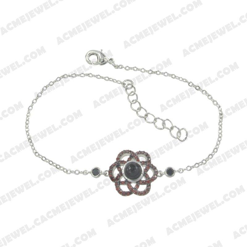 Bracelets & Bangles 925 sterling silver  2-tone Rhodium and black rhodium