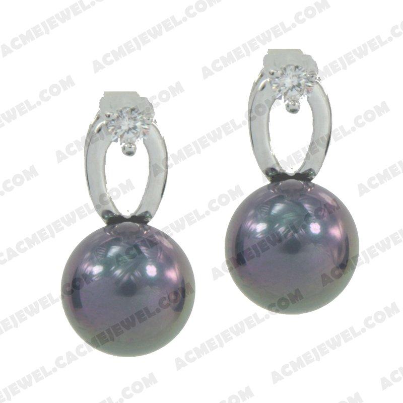 Earrings 925 sterling silver   Rhodium 