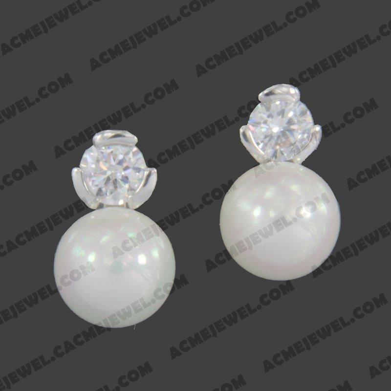 Earrings 925 sterling silver   Rhodium 