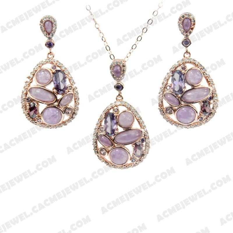 Jewellery Set 925 Sterling Silver  Rose gold