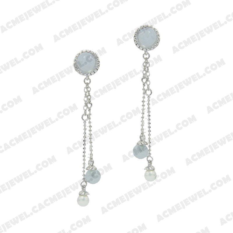 Earrings 925 Sterling Silver  Rhodium