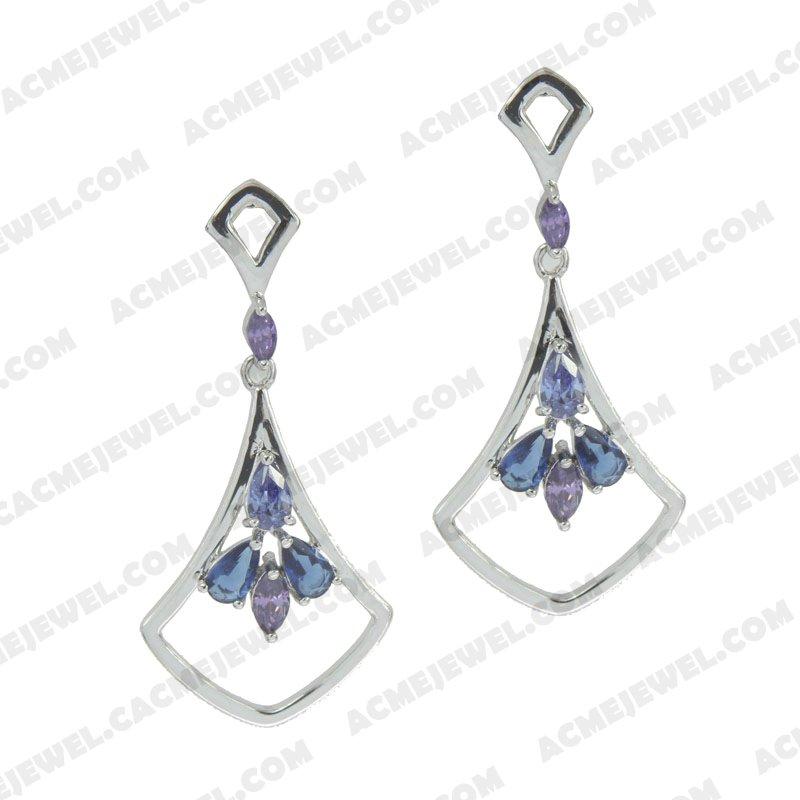 Earrings 925 sterling silver   Rhodium 