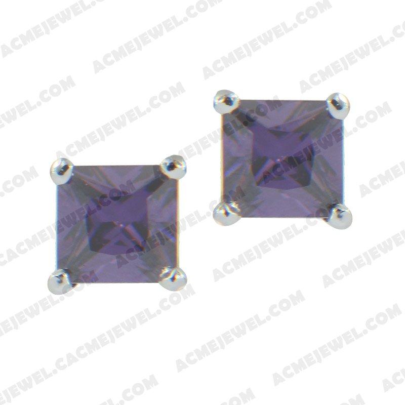 Earrings 925 sterling silver   Rhodium 