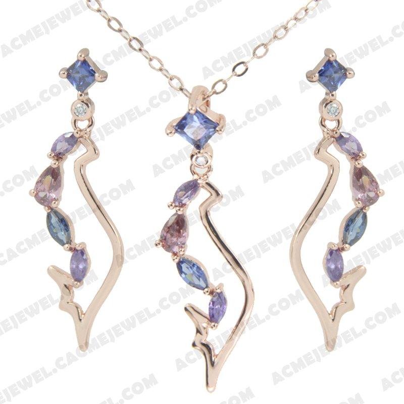 Jewellery Set 925 Sterling Silver  Rose gold