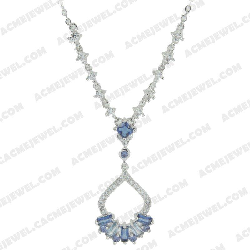 Necklace 925 sterling silver   Rhodium 