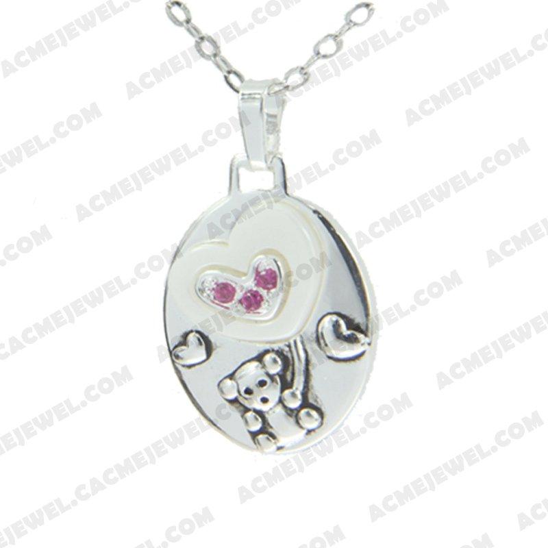 Pendants 925 sterling silver  2-tone Rhodium and black smear