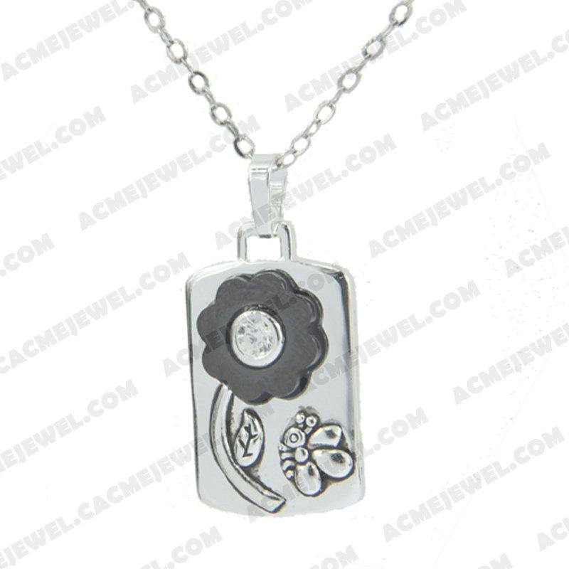 Pendants 925 sterling silver  2-tone Rhodium and black smear
