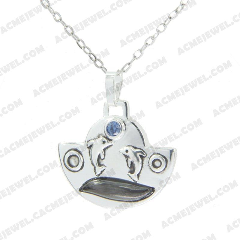 Pendants 925 sterling silver  2-tone Rhodium and black smear