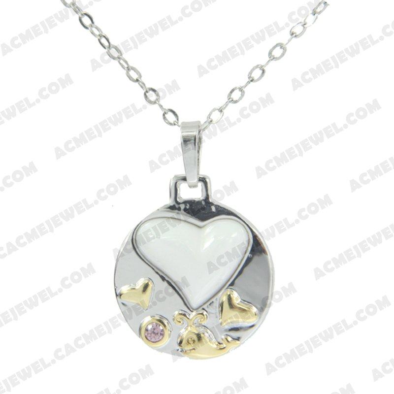 Pendants 925 sterling silver  2-tone Rhodium and black smear