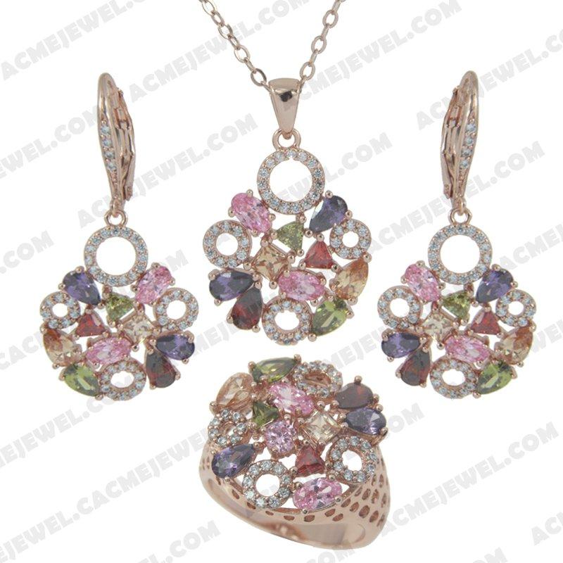 Jewellery Set 925 sterling silver   Rose gold 