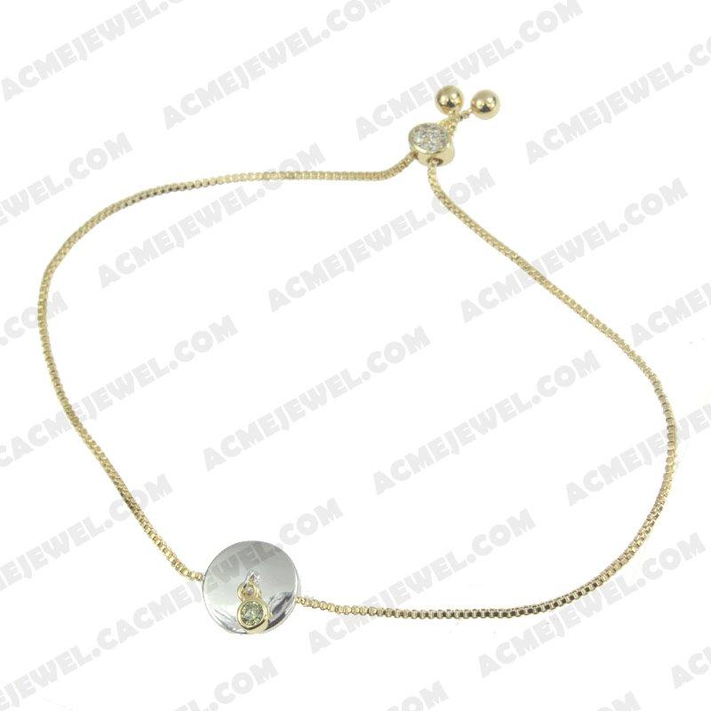 Bracelets & Bangles 925 sterling silver  2-tone Gold and rhodium