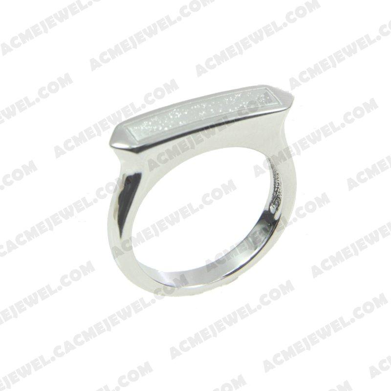 Rings 925 sterling silver  2-tone Rhodium and sparkling finish